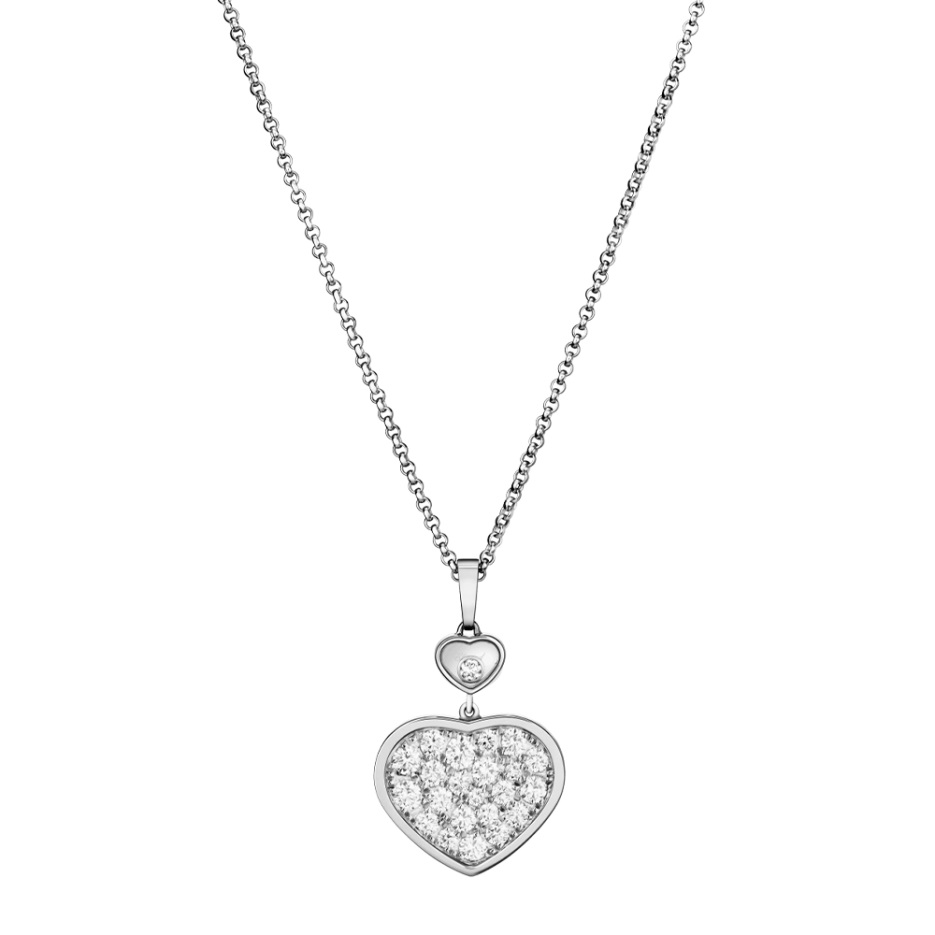 Gargantilla Happy Hearts Diamantes Corazón Oro Blanco
