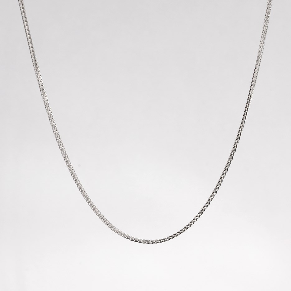 Cadena Franco Mini en Oro Blanco